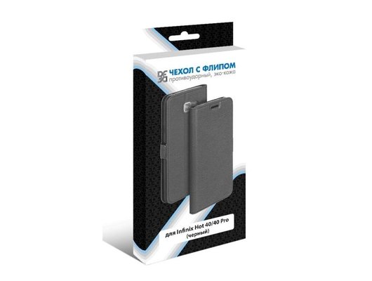 Чехол DF для Infinix Hot 40/40 Pro inFlip-38 (black)